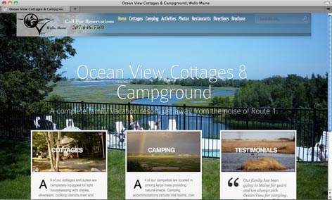 Website Client - Ocean View Cottages and Campground